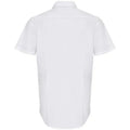 White - Back - Premier Mens Poplin Stretch Short-Sleeved Shirt