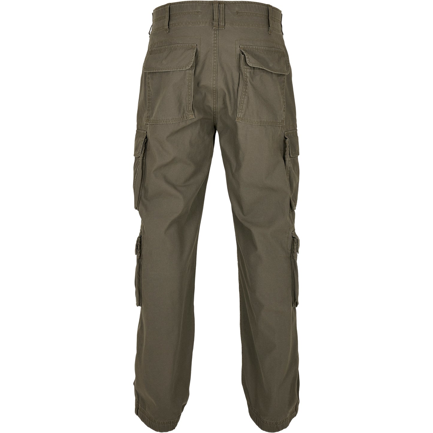 Olive - Back - Build Your Brand Mens Pure Vintage Cargo Trousers