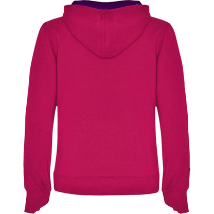 Rosette-Purple - Back - Roly Womens-Ladies Urban Hooded Polycotton Sweatshirt