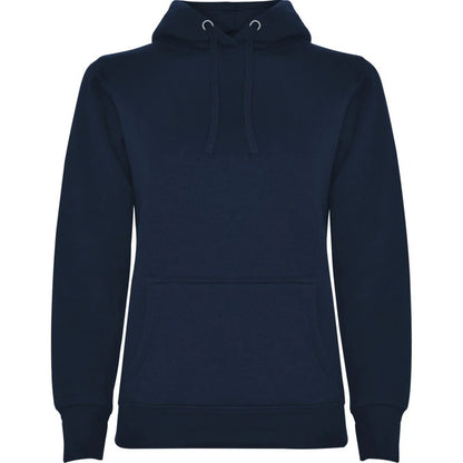 Navy Blue - Front - Roly Womens-Ladies Urban Hooded Polycotton Sweatshirt