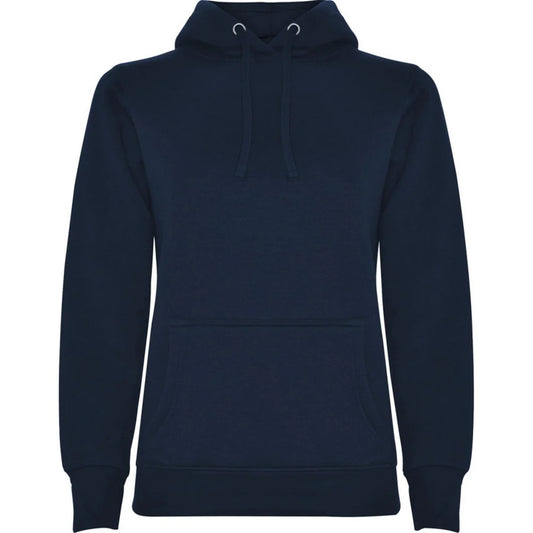 Navy Blue - Front - Roly Womens-Ladies Urban Hooded Polycotton Sweatshirt
