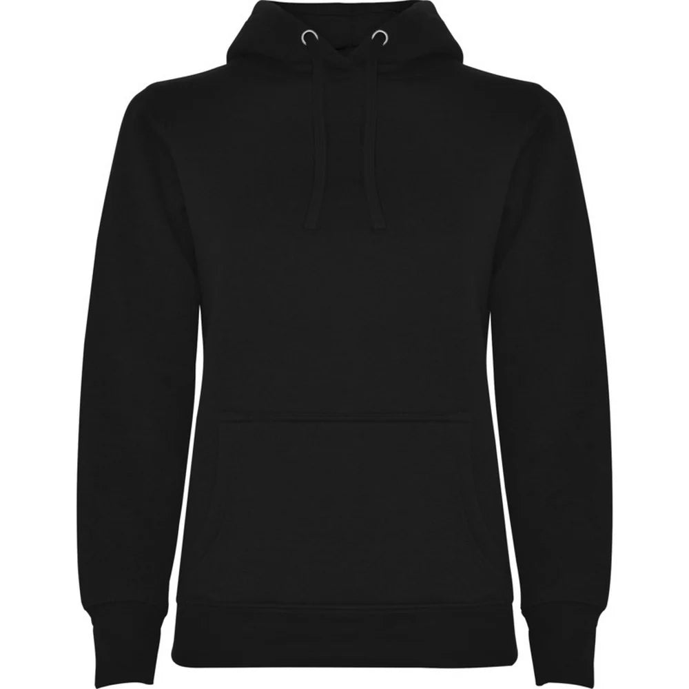 Black - Front - Roly Womens-Ladies Urban Hooded Polycotton Sweatshirt