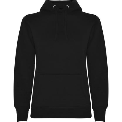 Black - Front - Roly Womens-Ladies Urban Hooded Polycotton Sweatshirt