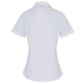 White - Back - Premier Womens-Ladies Cotton Poplin Stretch Short-Sleeved Shirt