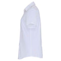 White - Side - Premier Womens-Ladies Cotton Poplin Stretch Short-Sleeved Shirt