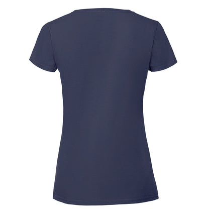 Navy - Back - Fruit of the Loom Womens-Ladies Iconic 190 T-Shirt