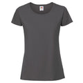 Light Graphite Solid - Front - Fruit of the Loom Womens-Ladies Iconic 190 T-Shirt