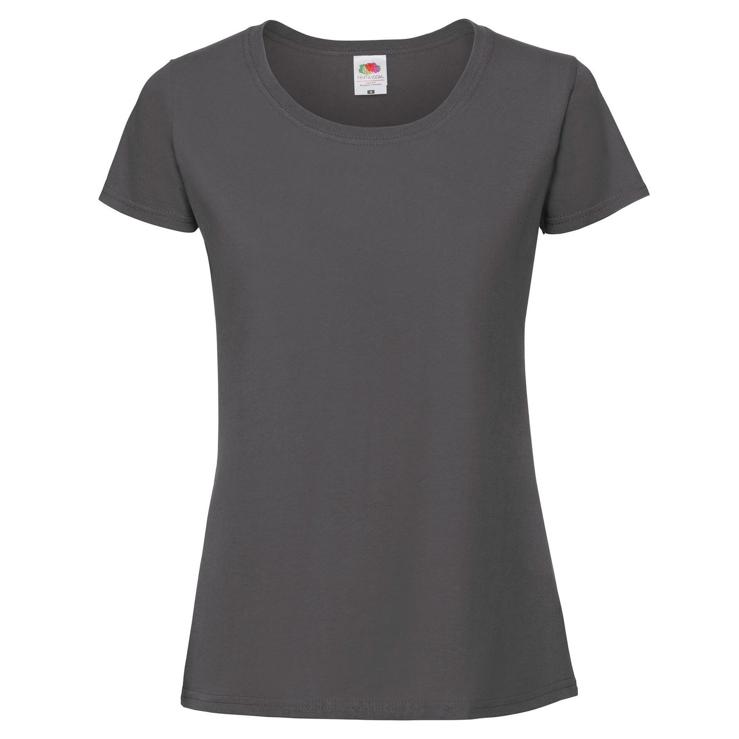 Light Graphite Solid - Front - Fruit of the Loom Womens-Ladies Iconic 190 T-Shirt