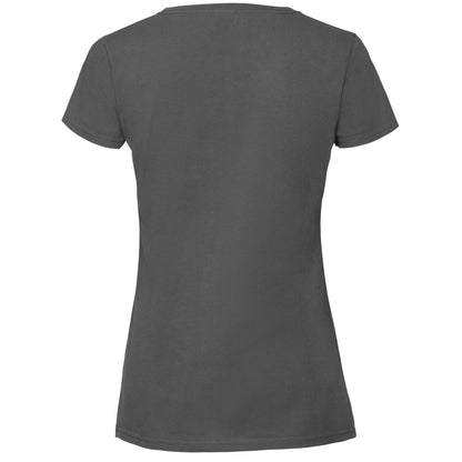Light Graphite Solid - Back - Fruit of the Loom Womens-Ladies Iconic 190 T-Shirt