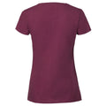 Burgundy - Back - Fruit of the Loom Womens-Ladies Iconic 190 T-Shirt