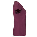 Burgundy - Side - Fruit of the Loom Womens-Ladies Iconic 190 T-Shirt
