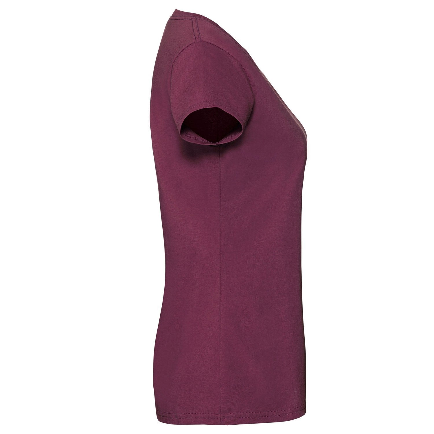 Burgundy - Side - Fruit of the Loom Womens-Ladies Iconic 190 T-Shirt