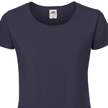 Deep Navy - Back - Fruit of the Loom Womens-Ladies Iconic 190 T-Shirt