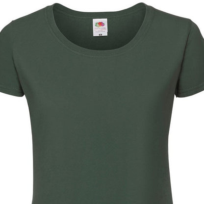 Bottle Green - Back - Fruit of the Loom Womens-Ladies Iconic 190 T-Shirt