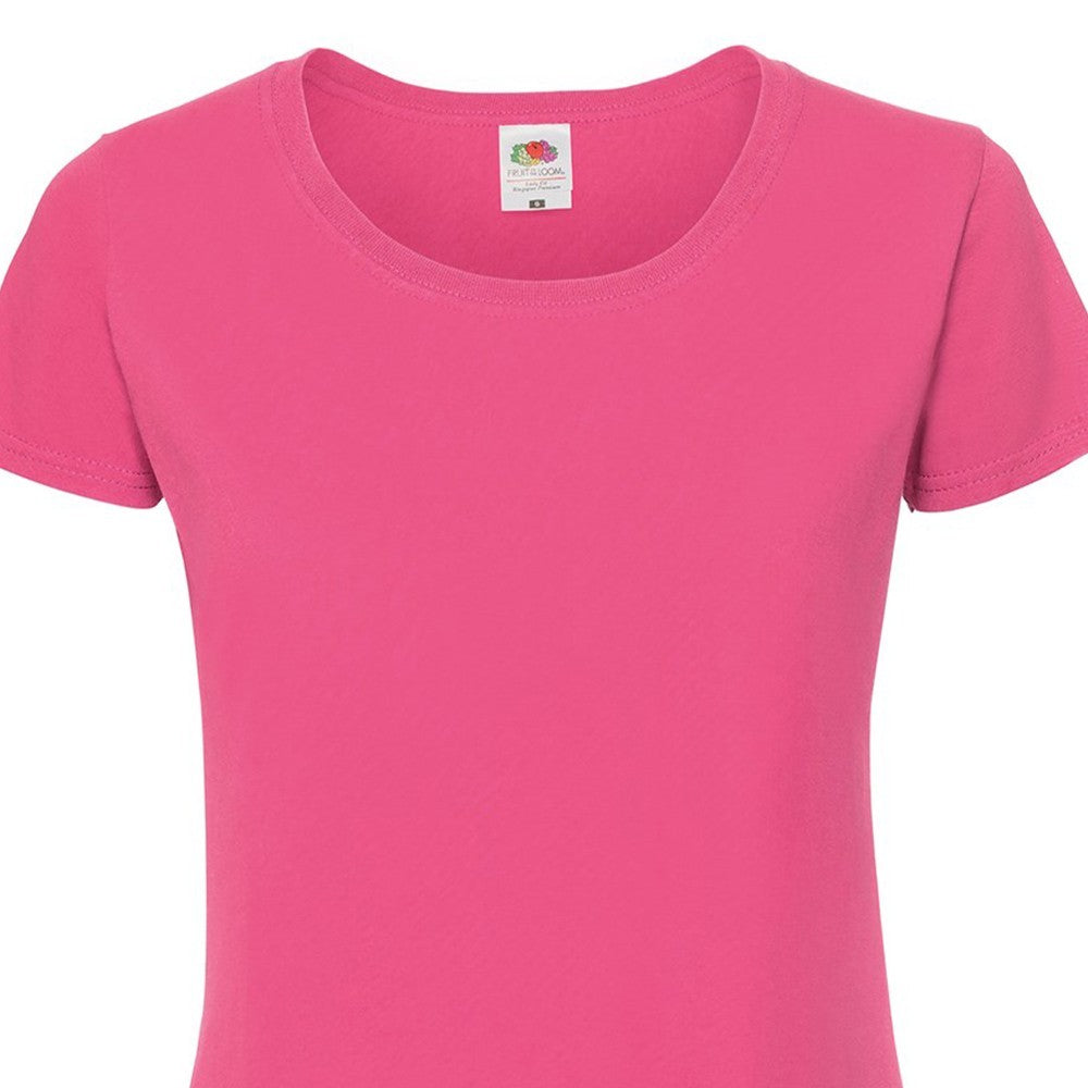 Fuchsia - Back - Fruit of the Loom Womens-Ladies Iconic 190 T-Shirt