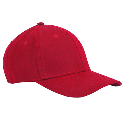 Classic Red - Front - Beechfield EarthAware Classic 6 Panel Organic Cotton Sandwich Peak Baseball Cap