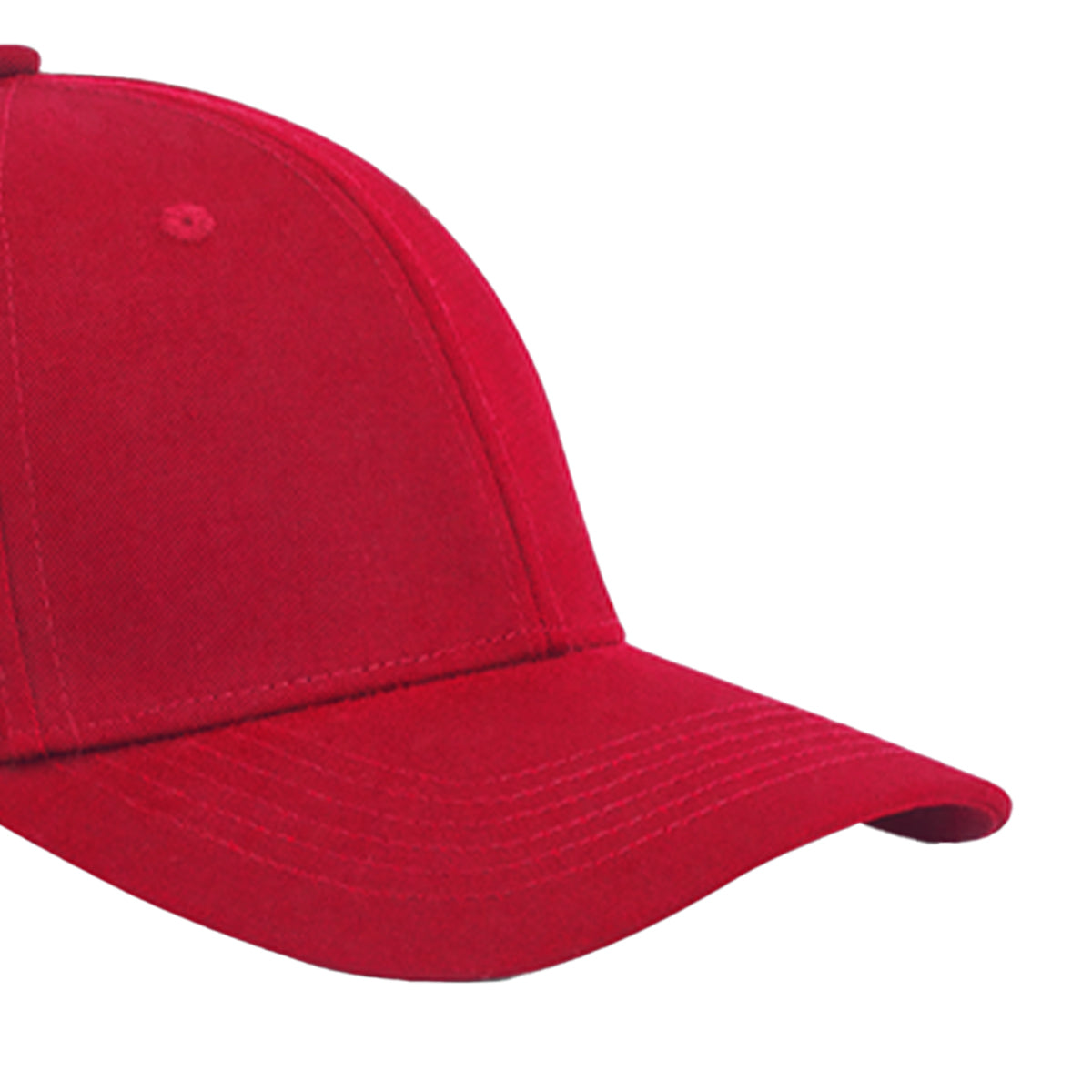 Classic Red - Back - Beechfield EarthAware Classic 6 Panel Organic Cotton Sandwich Peak Baseball Cap