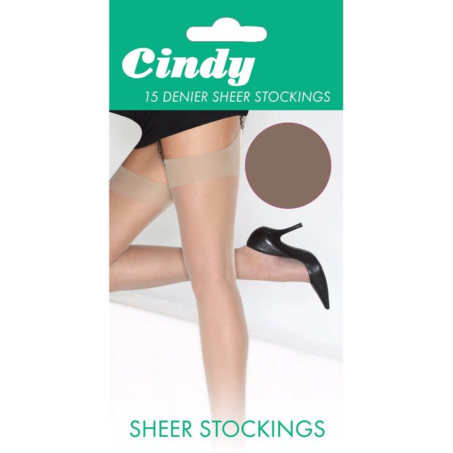 Paloma Mink - Front - Cindy Womens-Ladies 15 Denier Sheer Stockings (1 Pair)