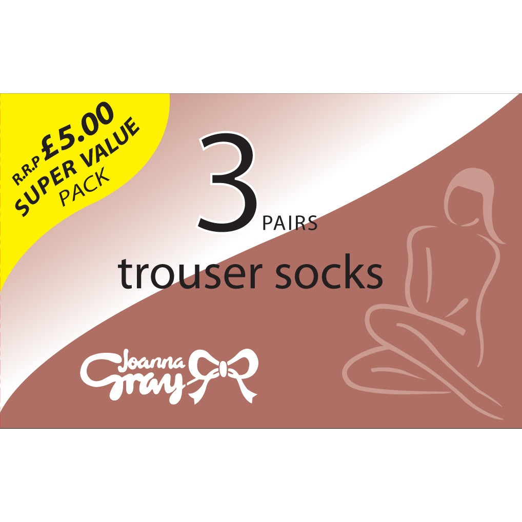 Mink - Back - Joanna Gray Womens-Ladies 70 Denier Trouser Sock (3 Pairs)