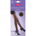 Barely Black - Front - Silky Ladies Medium Support Tights (1 Pair)