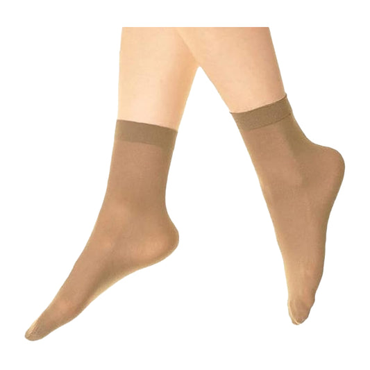 New Mink - Front - Silky Womens-Ladies Opaque 40 Denier Ankle Highs (3 Pairs)