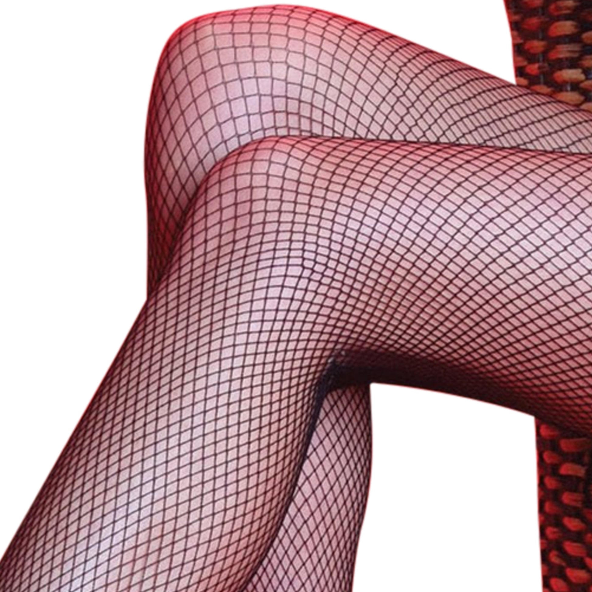 Black - Back - Silky Womens-Ladies Scarlet Fishnet Tights (1 Pair)