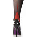 Black-Red - Back - Silky Womens-Ladies Scarlet Backseam Stockings (1 Pair)