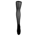 Black - Back - Silky Womens-Ladies Scarlet Backseam Tights (1 Pair)
