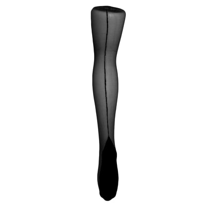 Black - Back - Silky Womens-Ladies Scarlet Backseam Tights (1 Pair)