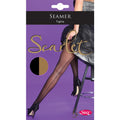 Nude-Black - Front - Silky Womens-Ladies Scarlet Backseam Tights (1 Pair)