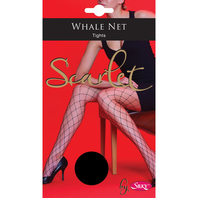 Black - Front - Silky Womens-Ladies Scarlet Whale Net Tights (1 Pair)