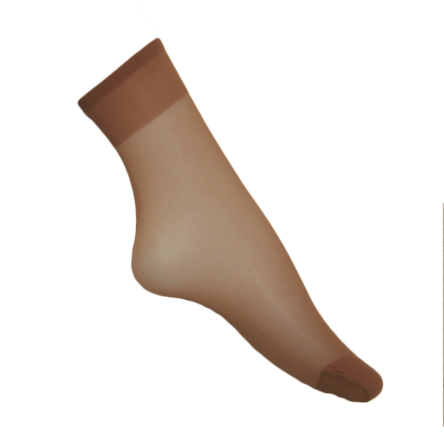 Natural Tan - Back - Silky Womens-Ladies Smooth Knit Ankle High (3 Pairs)