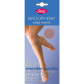 Mink - Front - Silky Womens-Ladies Smooth Knit Knee Highs (2 Pairs)