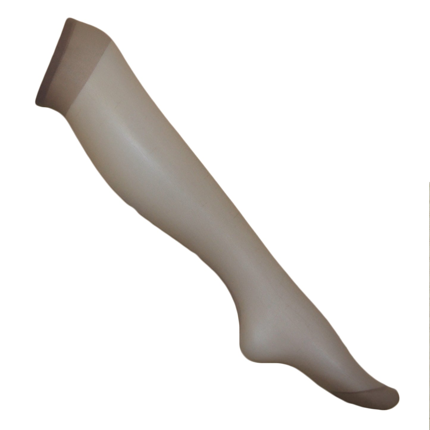 Pewter - Back - Silky Womens-Ladies Smooth Knit Knee Highs (2 Pairs)