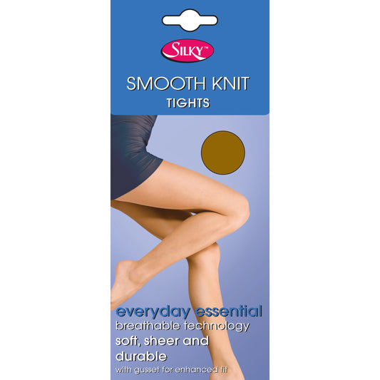 Pewter - Front - Silky Womens-Ladies Smooth Knit Tights (1 Pairs)