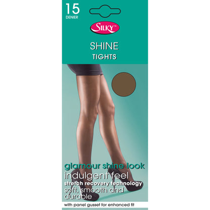 Melon - Front - Silky Womens-Ladies Shine Tights Extra Size (1 Pair)