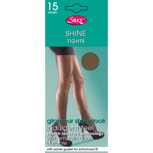 Melon - Front - Silky Womens-Ladies Shine Tights Extra Size (1 Pair)