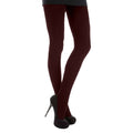 Wine - Back - Silky Womens-Ladies 300 Denier Appearance Fleece Tights (1 Pair)