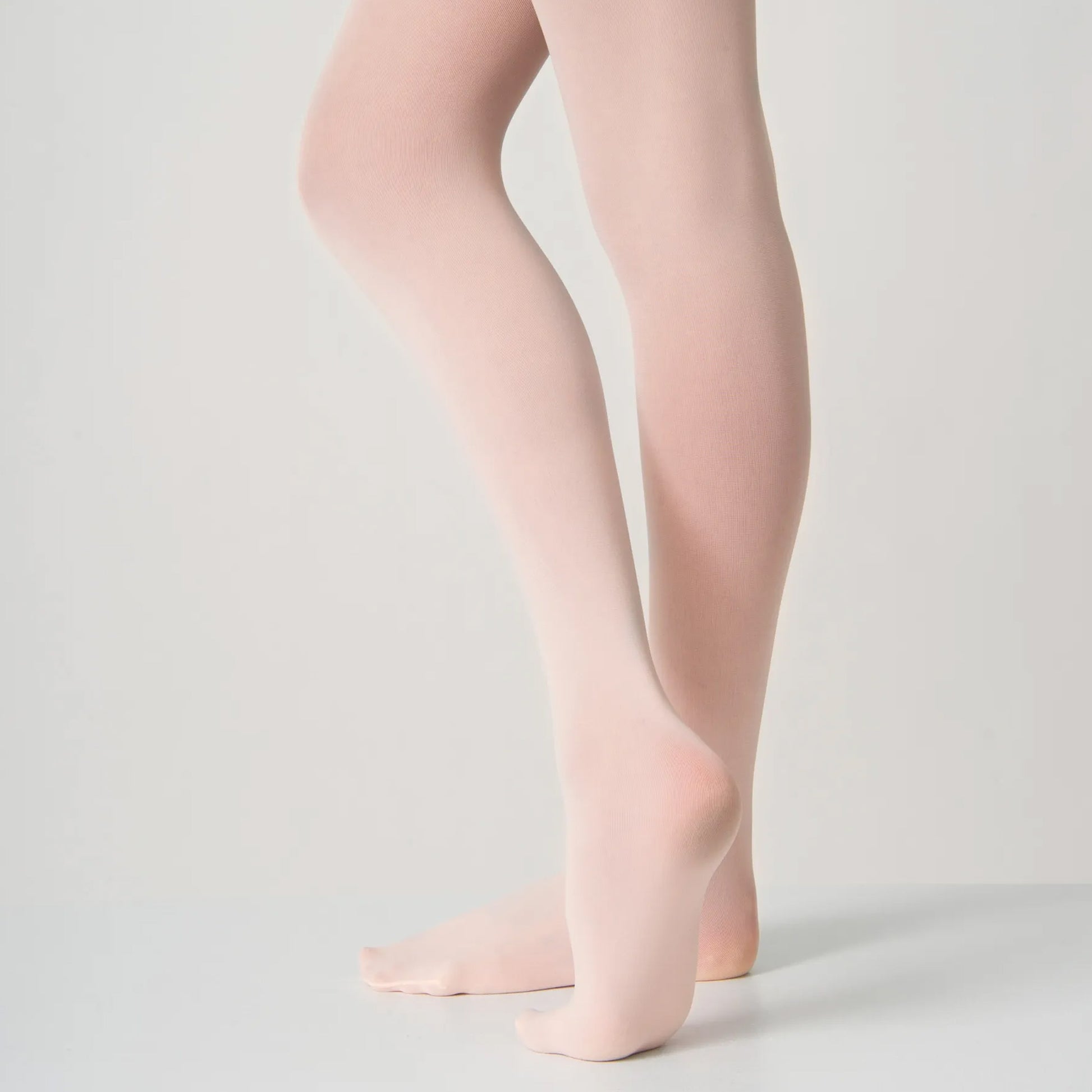 Theatrical Pink - Back - Silky Girls High Performance Full Foot Ballet Tights (1 Pair)