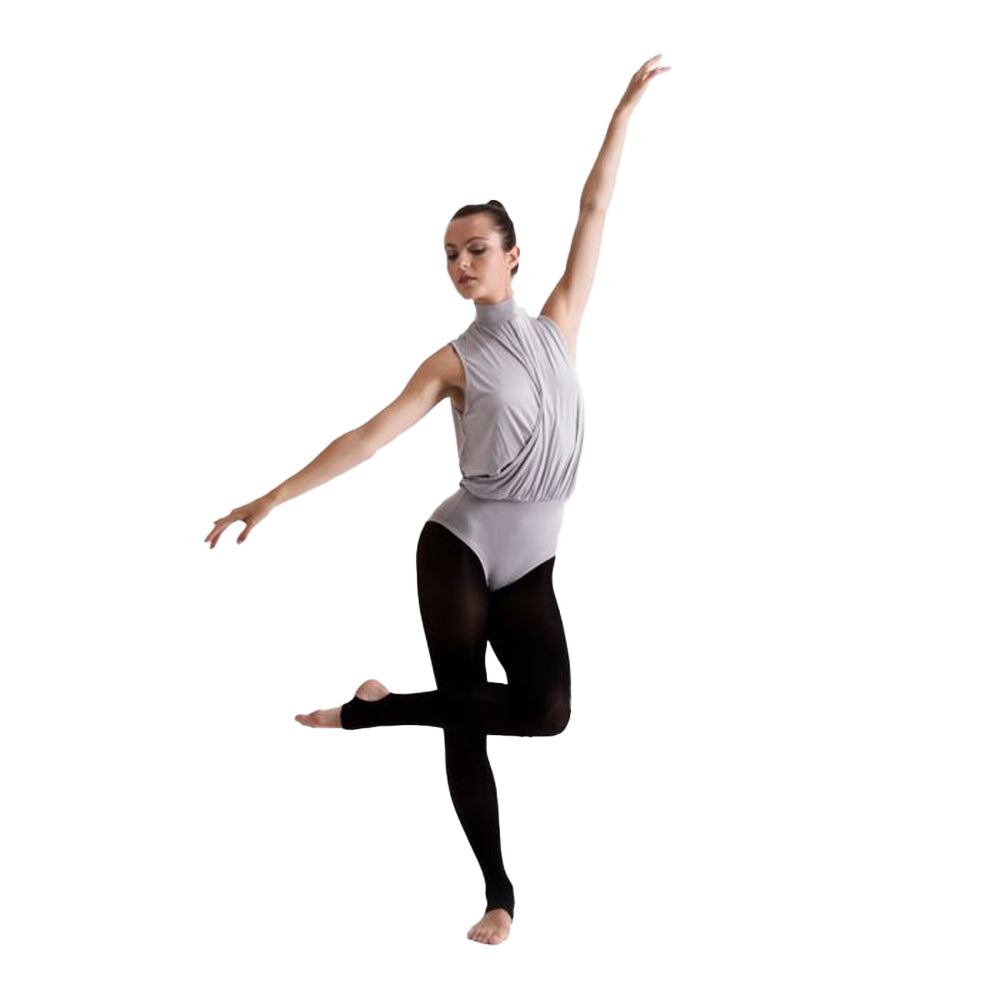 Black - Side - Silky Womens-Ladies Dance Stirrup Tights (1 Pair)