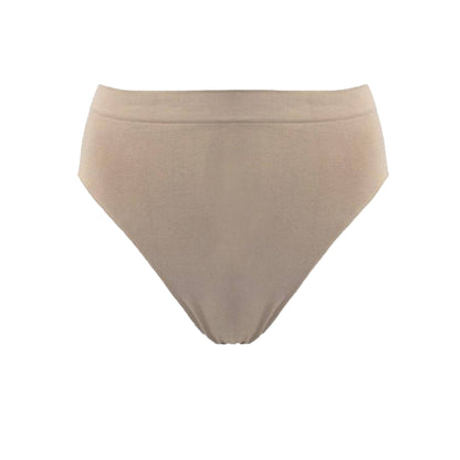 Nude - Front - Silky Girls Dance Seamless High Cut Brief (1 Garment)