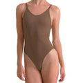 Nude - Side - Silky Girls Dance Seamless Low Back Leotard (1 Garment)