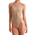 Nude - Front - Silky Womens-Ladies Dance Seamless Low Back Leotard (1 Garment)