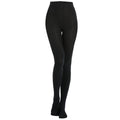 Black - Side - Silky Girls 200 Denier Appearance Fleece Footless Tights (1 Pair)