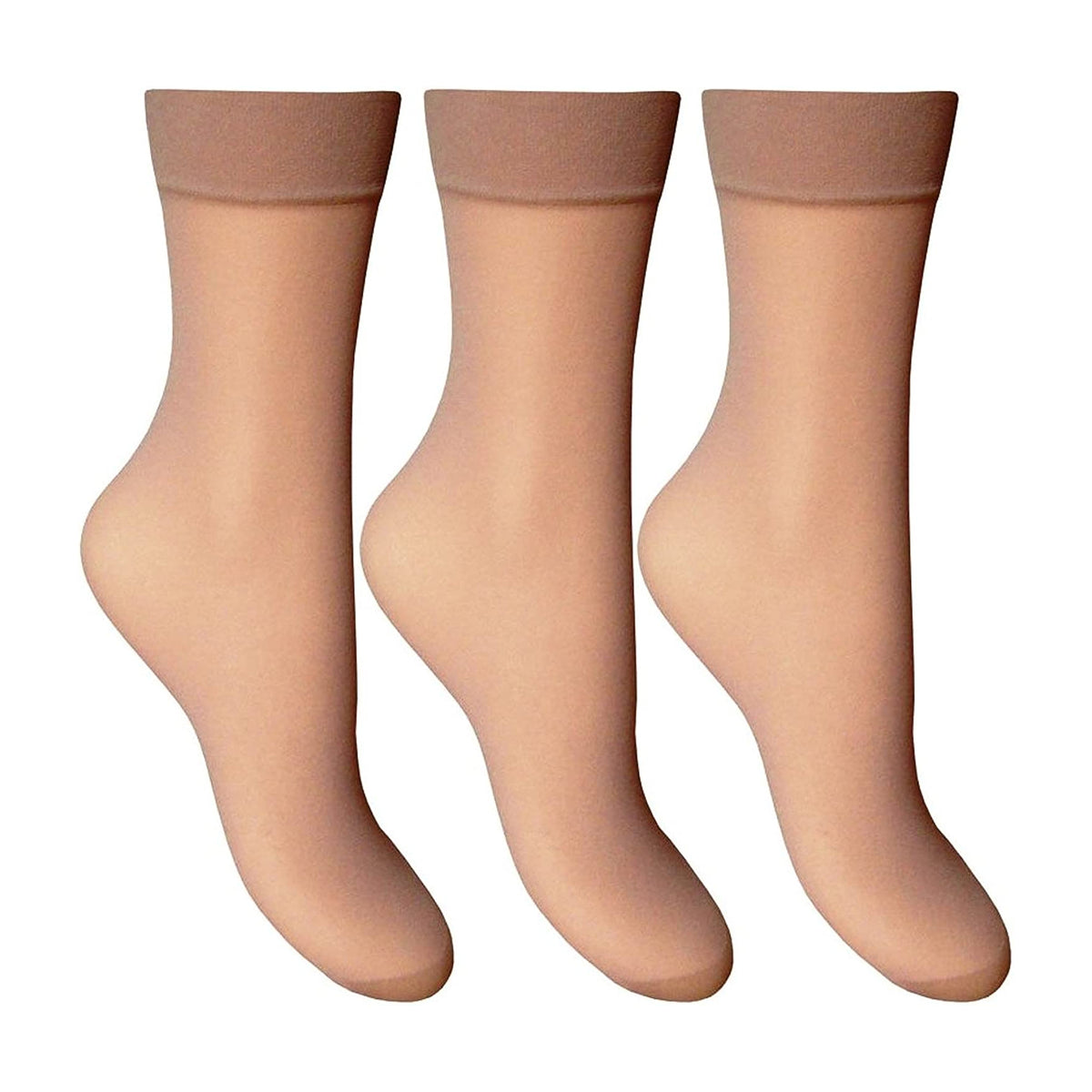 Chiffon - Front - Joanna Gray Womens-Ladies Anklets (3 Pairs)