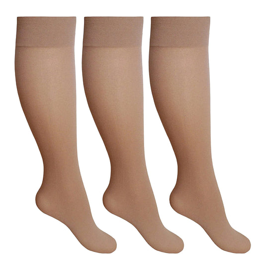 Natural - Front - Joanna Gray Womens-Ladies 70 Denier Trouser Socks (2 Pairs)
