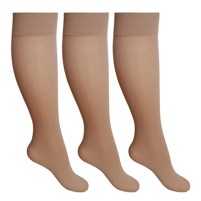 Natural - Front - Joanna Gray Womens-Ladies 70 Denier Trouser Socks (2 Pairs)
