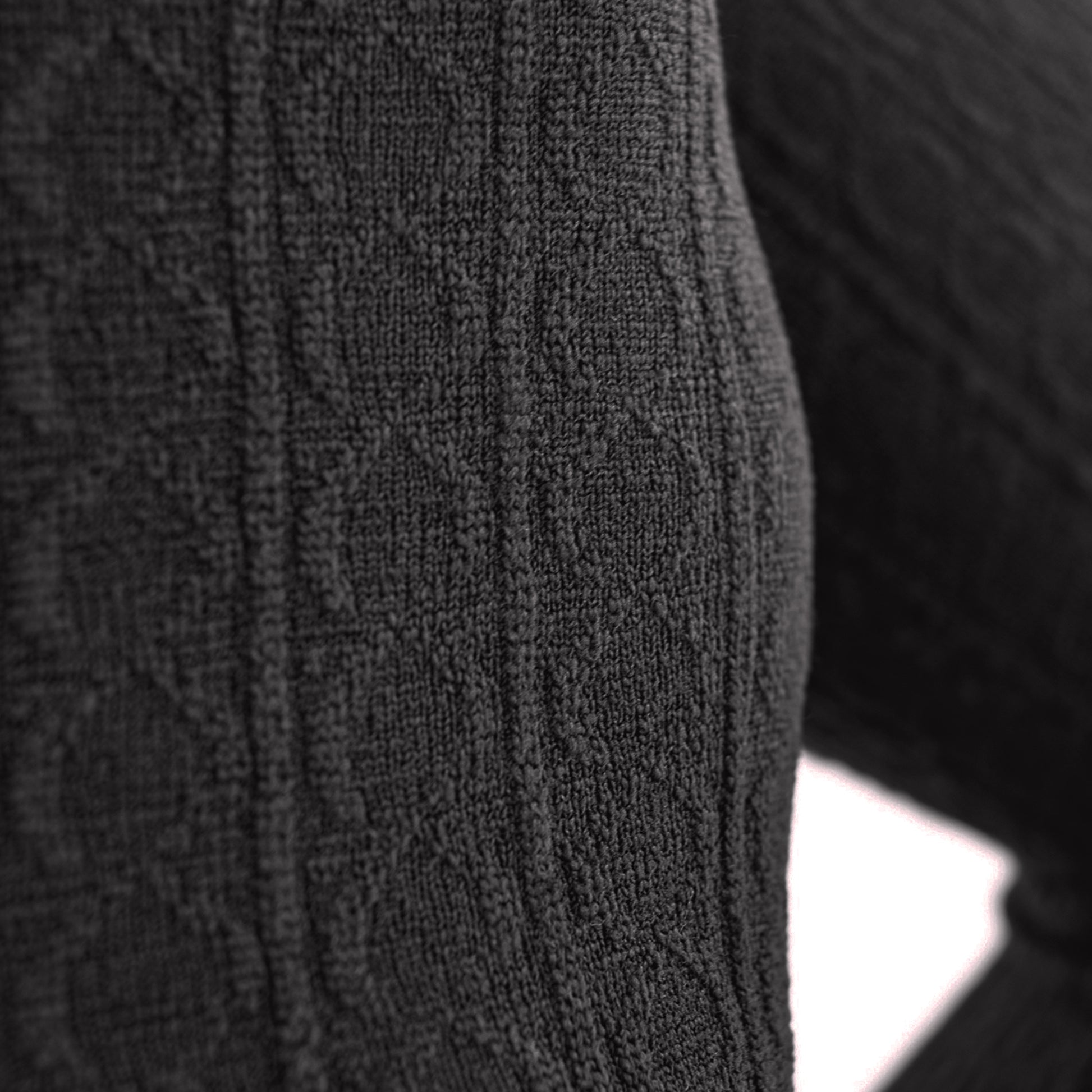 Black - Back - Couture Womens-Ladies Fashion Cable Fleece Tights (1 Pair)