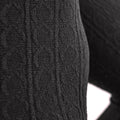 Black - Back - Couture Womens-Ladies Fashion Cable Fleece Tights (1 Pair)