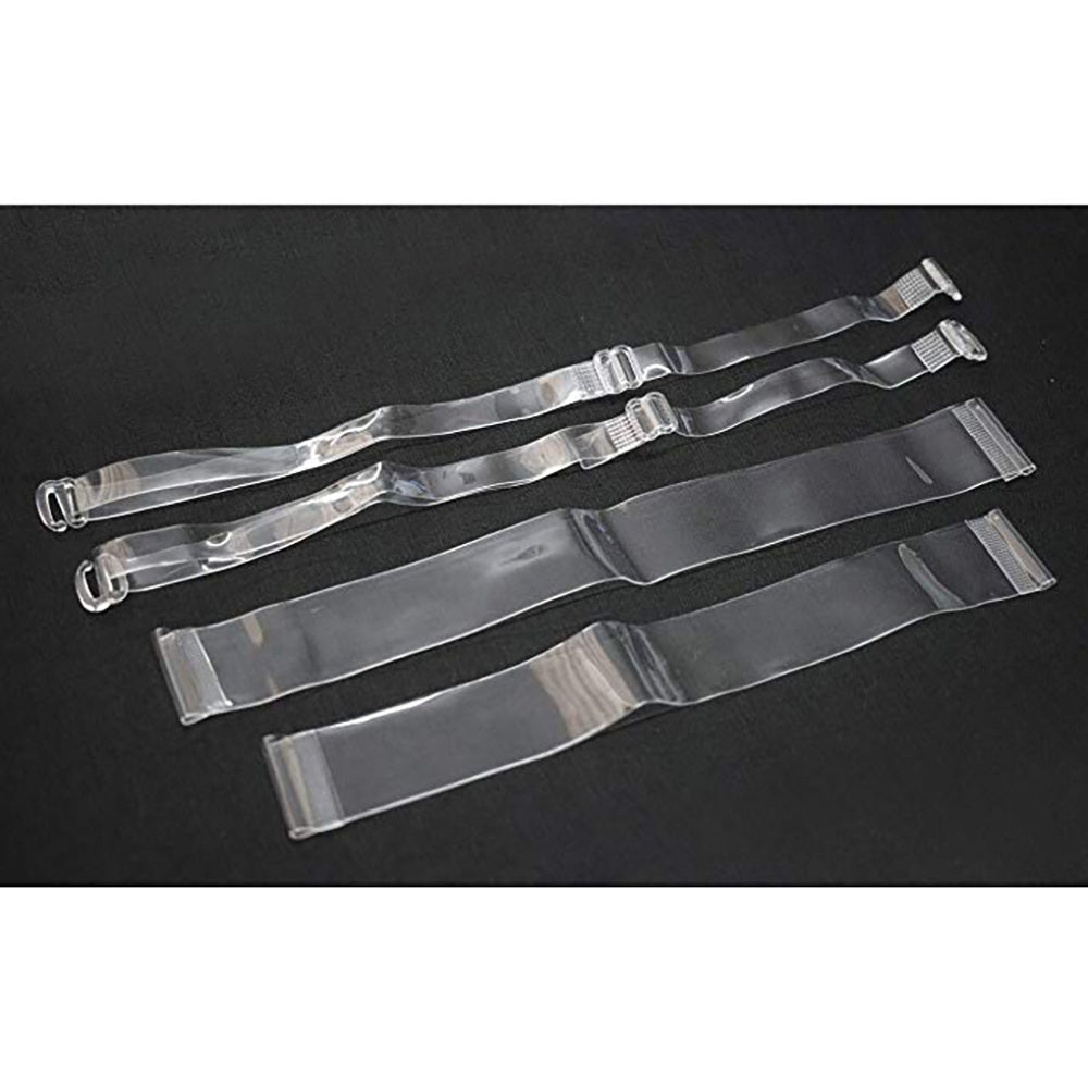 Clear - Back - Silky Womens-Ladies Clear Bra Straps